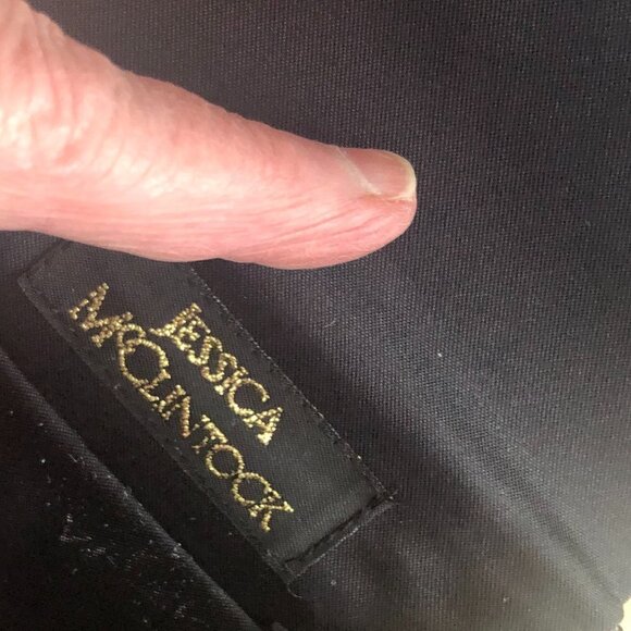 Vintage JESSICA MCCLINTOCK Satin Beaded Crossbody Bag - Whimsigoth - Picture 7 of 7